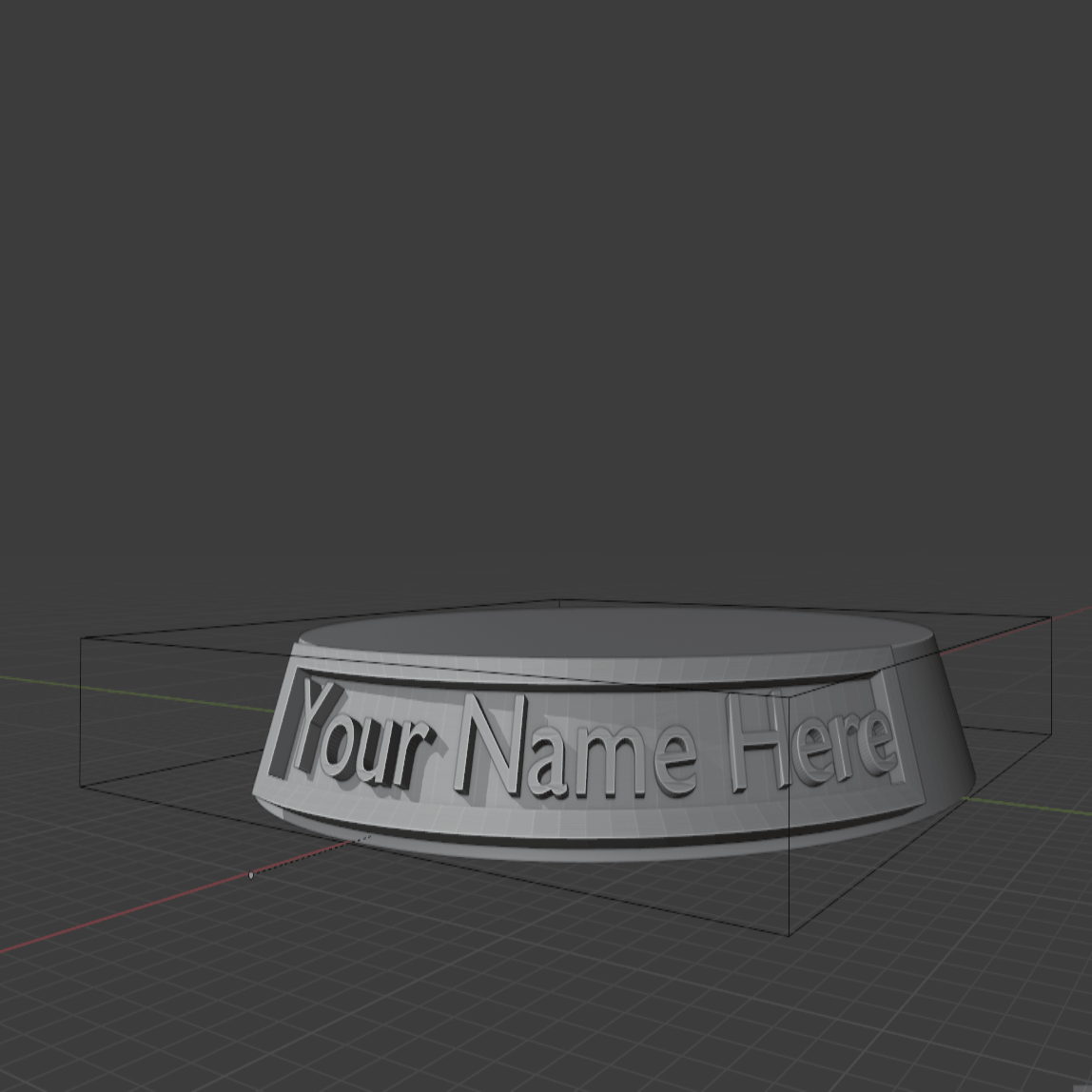 Editing-Text-2.gif Download file Editable Base Name Plate Generator • 3D printer template, Star_Pharaoh_Foundry