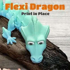 Flexi-Dragon.gif Cute Flexi Dragon - Cute flexible dragon - Print in Place - No Supports