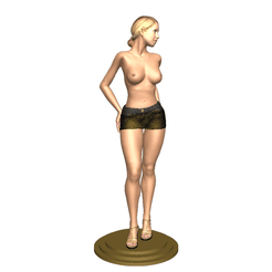 mod112.gif Archivo STL gratis Model in miniskirt・Plan imprimible en 3D para descargar