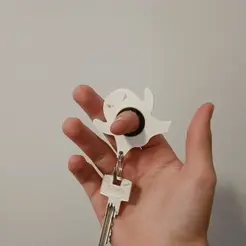 ezgif.com-gif-maker.gif STL-Datei Gespenst Schlüsselanhänger Spinner halloween Schlüsselspinner NO BEARING・3D-druckbare Vorlage zum herunterladen