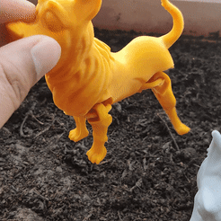dog1.gif Archivo STL gratis Cachorro articulado lindo perro・Plan para descargar y imprimir en 3D