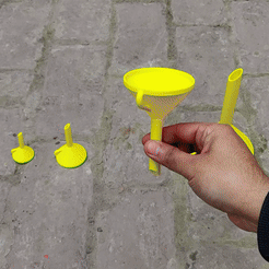 GIF.gif Fichier STL Entonnoirs de tailles multiples avec poignée pour les piles・Idée pour impression 3D à télécharger