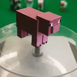 GIF-220411_163634.gif STL file Pig Minecraft Minecraft Pig Piggy Pig Mob・3D print design to download