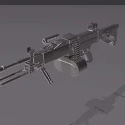 GUN.gif Download STL file Negev NG7 LMG light machine gun • 3D print model, Ermack