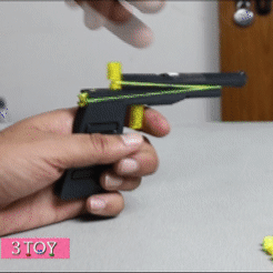 Gun.gif Archivo STL Pistola eléctrica con banda elástica・Plan imprimible en 3D para descargar