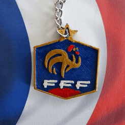 Porte clé FFF MAJ.gif Download free file FFF key ring • Model to 3D print, LaWouattebete