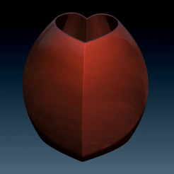 heart_video_AdobeExpress.gif STL file Vase Heart Love・3D printing idea to download