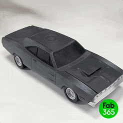 Blade's_Dodge-Charger_00.gif 3D file Foldable Car Blade's Dodge-Charger・Design to download and 3D print