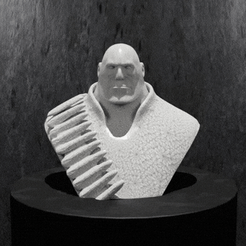 20230122_212435.gif STL file Bust of Heavy from Team Fortress 2・Design to download and 3D print