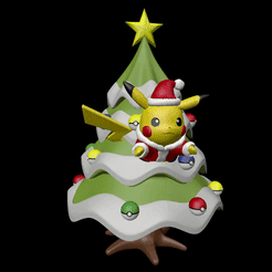 Pikachu_Sapin.gif Free STL file Christmas tree with Pikachu・3D printer model to download, nicolasbrg