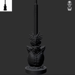 Untitled.gif STL file alien egg penholder・3D printing model to download
