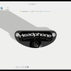 Autodesk-Fusion-360_2021.12.14-12.16_1.gif Download STL file Headphone Wall Holder • 3D printing design, Holyrings