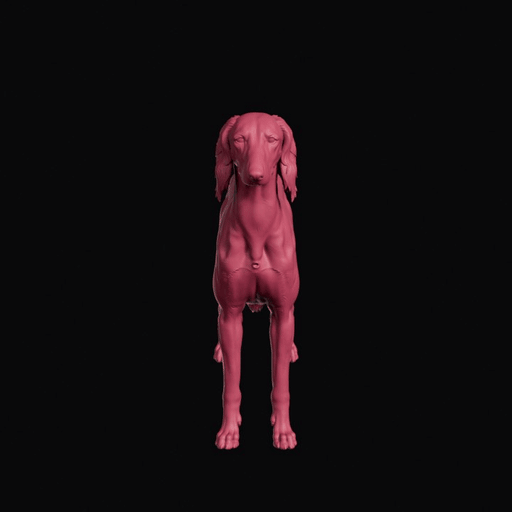 Graceful Saluki Sighthound Dog Figurine
