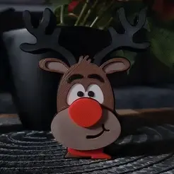 ezgif.com-gif-maker-17.gif STL file Christmas Rudolph the Reindeer - Crex・3D printing design to download