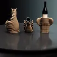 3-Wine-Holders.gif Vintage Vignettes: The Enchanted Trio 3D Wine Holders Collection