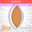 Almond~5.25in.gif Almond Cookie Cutter 5.25in / 13.3cm