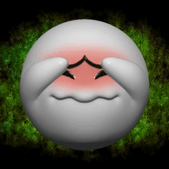 ZBrush-Movie-01.gif Fichier STL Shy Boo Ghost Mario・Modèle imprimable en 3D à télécharger, Elementalgeek