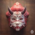 Hannya_GIFT.gif Fichier STL Masques muraux Hannya・Modèle pour impression 3D à télécharger