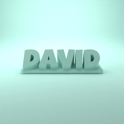 David_Playful.gif STL file David 3D Nametag - 5 Fonts・3D printer design to download, LayerModels