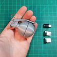 1.gif STL file Hand Grenade Container Key chain・3D printing template to download