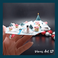 gif.gif STL file 🎄 LITTLE CHRISTMAS VILLAGE 🎄・3D printing design to download, Venus_Art