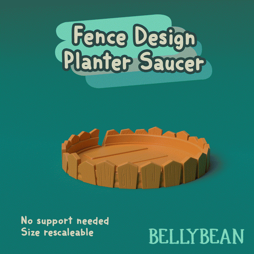 [SAUCER] FENCE DESIGN | PLANTER DRIP TRAY POT | for Plants and Succulent