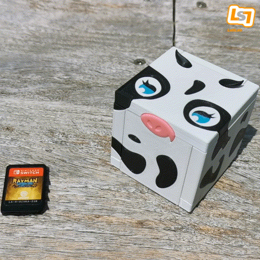 Switch-cults-gif1.gif 3D file 12 IN 1 STORAGE COW FOR NINTENDO SWITCH GAMES (no paint no glue)・3D printable model to download, LabLabStudio