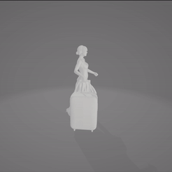 walkingsuitcase.gif Archivo 3MF gratis Mujer caminando con maleta・Diseño imprimible en 3D para descargar