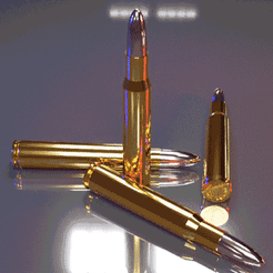 3006.gif STL file .30-06 Springfield cartridge exact dimensions・Template to download and 3D print