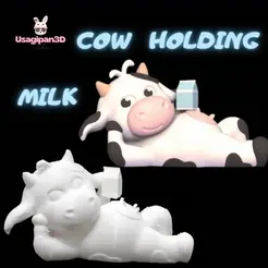 Holder-Post-para-Instagram-Quadrado-2.gif Archivo 3D Vaca con leche・Diseño de impresora 3D para descargar