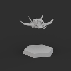 SYD_low.15.gif Free STL file Light Space Sci-Fi Fighter "The Prussian"・Template to download and 3D print