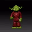 YODA.gif Star Wars .stl Master Yoda .3D action figure .OBJ Kenner style.