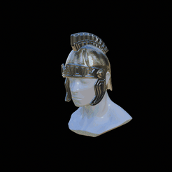 rome-helm-2.gif STL file 2. slightly broken Helmet rome Antiquity・3D print object to download