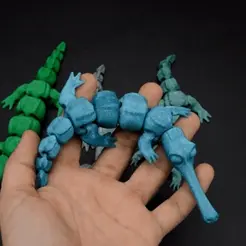 1.gif Archivo STL Flaxi cocodrilo de juguete gavial・Diseño de impresora 3D para descargar