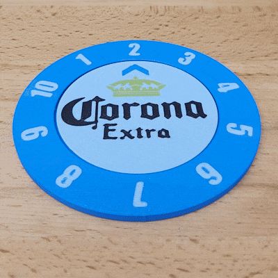 001-GIF.gif CORONA EXTRA DRINK COUNT UNTERSETZER (EINFARBIG+MEHRFARBIG)