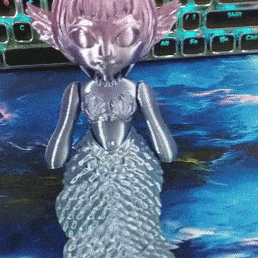 ezgif.com-gif-maker-5.gif Fichier 3D Flexi Mermaid - Chibi Mermaid - Articulé・Plan pour impression 3D à télécharger, MysticSaige