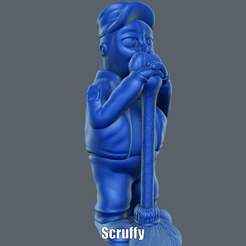 Scruffy.gif Download free STL file Scruffy (Easy print no support) • 3D printing template, Alsamen