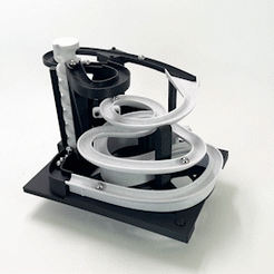 auger-roller-coaster.gif 3D-Datei Marmormaschine - Modulare Bauweise - Schneckenförderer mit Doppelspiralmodul・3D-druckbares Design zum Herunterladen