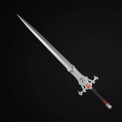 ezgif.com-gif-maker.gif STL file Final Fantasy XVI | Clive Rosfield's Sword (Adult version)・3D printer design to download