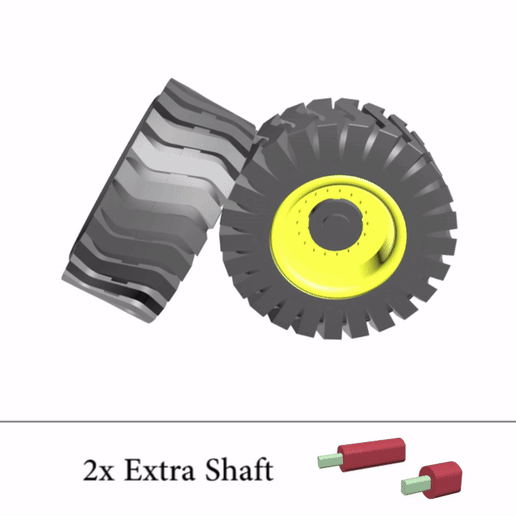 🛞 64mm Wheel for Truck & Loader・ 3D File for ・Cults