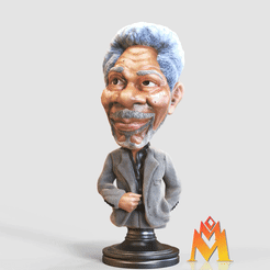 Morgan-Freeman.gif STL-Datei Morgan Freeman KARIKATUR-FIGURINE herunterladen • 3D-druckbares Objekt, adamchai