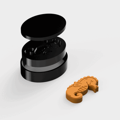 koník.gif Download STL file Sea Horse bath bomb mould • 3D printing design, JunekDesign