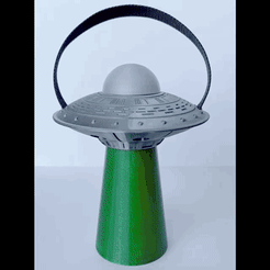 render-1.gif 3D-Datei UFO mit Deckel und abdrehbarem Boden・Design für 3D-Drucker zum herunterladen, SaraPrints3D