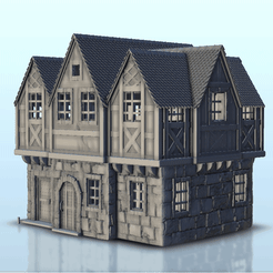 GIF.gif Download STL file Medieval stone house 28 - SAGA Flames of war Bolt Action Medieval Age of Sigmar Warhammer • 3D printable template, Hartolia-miniatures