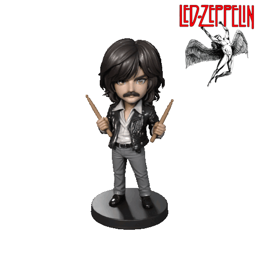 John Bonham – Led Zeppelin Chibi Classic Rock Drummer Figure (Fan Art)