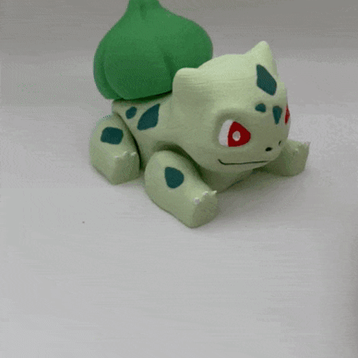 IMG_1983.gif Download STL file 001- Bulbizarre / Bulbasaur articulated • Template to 3D print, Entroisdimenions