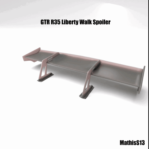 Spoiler Nissan GTR R35 Liberty Walk 3D model