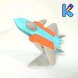 GIF-200809_102226p.gif STL file Fighter Jet Toy Puzzle - CN type・3D print design to download