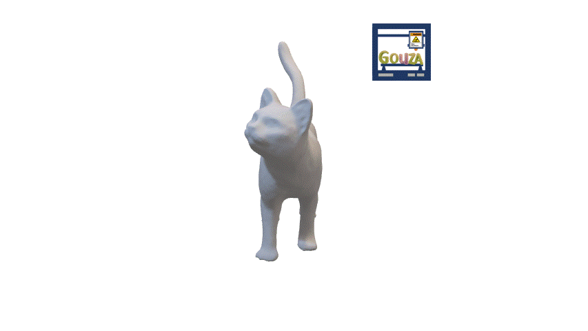 Präsentation1.gif Download STL file Katze- Cat • 3D printer object, Gouza-Tech