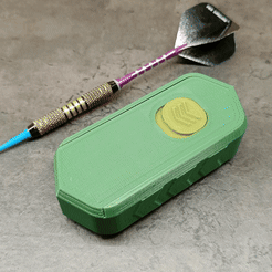 ezgif.com-gif-maker.gif STL file Dart case with lockable lid - Fully 3D Printed・3D printer model to download